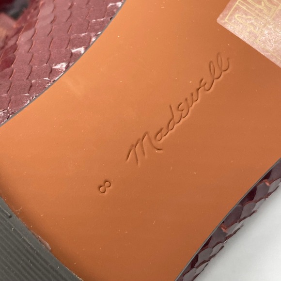 NEW Madewell Greta Ballet Flat Mary Jane Burgundy Rosewood Leather Sz 8 NX100 - Picture 9 of 10